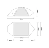 Orcamp Nord Dorm 3 Kişilik Çadır Yeşil thumbnail 5
