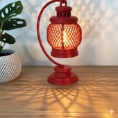 Mini Dekoratif Lantern Tealight Mumluk Kırmızı thumbnail 1