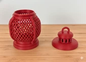 Mini Dekoratif Lantern Tealight Mumluk Kırmızı thumbnail 3