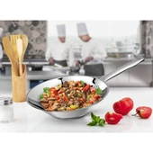 LİNES 28 CM CHEF ÇELİK WOK TAVA METAL KULP thumbnail 1