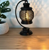 Mini Dekoratif Lantern Tealight Mumluk Siyah thumbnail 1