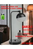 SimaAvize Modern Şarjlı Dokunmatik Masa Lambası Küre thumbnail 1
