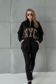 Yarım Fermuarlı Oversize "NYC" Baskılı Sweat thumbnail 9