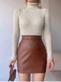 Düz deri etek taba h24468 thumbnail 4