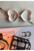 Kalp Görünümlü Dekoratif Tabak 2’li thumbnail 3