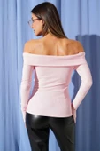 Madonna Çapraz Yaka Bluz Pembe thumbnail 2