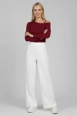 Tek Omuz İpli Bluz Bordo thumbnail 3