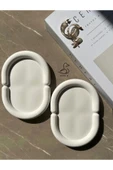 Bulut Görünümlü Oval Dekoratif Tabak 2’li thumbnail 4