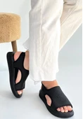 Wayi Siyah Hasır Cilt Sandalet thumbnail 2