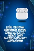 3.Nesil İOS Android Uyumlu Bluetooth 5.0 Beyaz Çağrı Cevaplama thumbnail 2