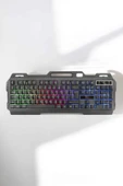 Oyuncu Klavyesi Q Klavye RGB Işıklı Mouse Hediyeli thumbnail 3