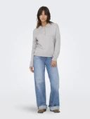 ONLY Bayan Polo Yaka Sweatshirt 15356689 thumbnail 3