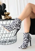 Blan Zebra Saten Topuklu Bot thumbnail 3
