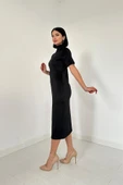 Siyah Balıkçı Yaka Elbise thumbnail 2