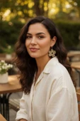 Örgü Rafya Çiçek Model Sallantılı Küpe thumbnail 1