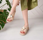 Cate Bej Hasır Cilt Sandalet thumbnail 2