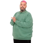 Erkek Sweat Polo Cepli Selanik Basic 20441 Çağla thumbnail 2