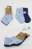 2'Li Bear Penye Soket Çorap 10116 Mavi thumbnail 5
