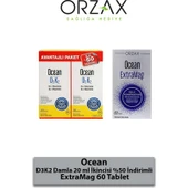 Orzax Ocean D3K2 Damla 20 ml + Ocean Extramag 60 Tablet thumbnail 1