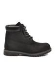 Siyah Nubuk Hakiki Deri Unisex Worker Bot thumbnail 2