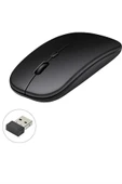 Kablosuz Mouse Fare Şarjlı Bluetooth Wireless Çift Modlu Sessiz thumbnail 1