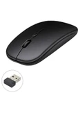 Kablosuz Mouse Fare Şarjlı Bluetooth Wireless Çift Modlu Sessiz thumbnail 2