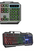 RGB Işıklı Gaming Oyuncu Klavye Q Klavye Mouse Hediyeli thumbnail 5