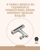 360° Dönüşlü Su Akışı Başlığı | 4'ü 1 Arada Kullanım thumbnail 1