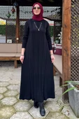 Biricik Kemerli Triko Elbise Siyah thumbnail 4