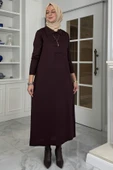 Laçin Triko Elbise Acı Kahve thumbnail 4