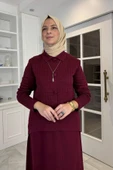Kumsal Triko Takım Bordo thumbnail 2