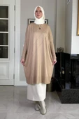 Melda Triko Tunik Bej thumbnail 4