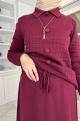 Kumsal Triko Takım Bordo thumbnail 3