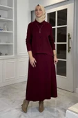 Kumsal Triko Takım Bordo thumbnail 6