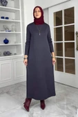 Öykü Çelik Örme Triko Elbise Antrasit thumbnail 1