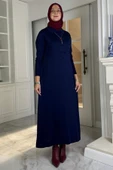 Laçin Triko Elbise Lacivert thumbnail 3