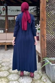 Biricik Kemerli Triko Elbise Lacivert thumbnail 5