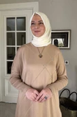 Melda Triko Tunik Bej thumbnail 2
