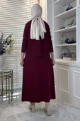 Melis Çelik Örme Triko Takım Bordo thumbnail 5