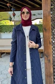 Elmas Kapitone Kap Lacivert thumbnail 5