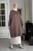 Melda Triko Tunik Sütlü Kahve thumbnail 3