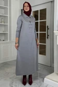 Laçin Triko Elbise Gri thumbnail 6