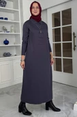 Laçin Triko Elbise Antrasit thumbnail 6