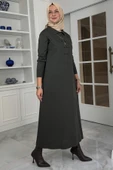 Laçin Triko Elbise Haki thumbnail 6