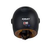 KASK SWAY SW-V6 RETRO MAT SİYAH thumbnail 4