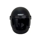 KASK SWAY SW-V6 RETRO MAT SİYAH thumbnail 3