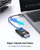 UGREEN Type-C to SD ve Micro SD Kart Okuyucu Adaptör, 80888 thumbnail 2