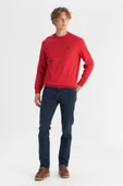Erkek Patch Logo Sweatshirt Red Red S thumbnail 3