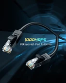 UGREEN CAT6 Ethernet Kablosu, 5 Metre, Mavi, 11204 thumbnail 2