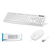 Nodar Km8519 Kablolu Klavye ve Mouse Set Q Beyaz thumbnail 2